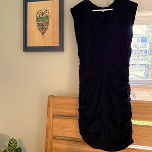 Splendid Black Ruched Sleeveless Dress